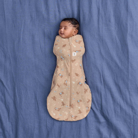 Ergopouch Cocoon Melody 62-68 cm van biologisch katoen met natuurlijke rek, De Gele Flamingo