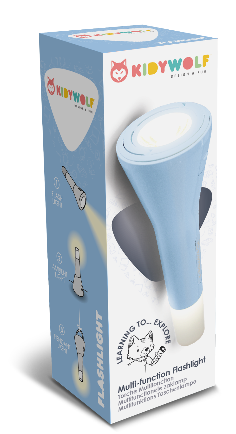 Kidywolf Flashlight Zaklamp | Blue