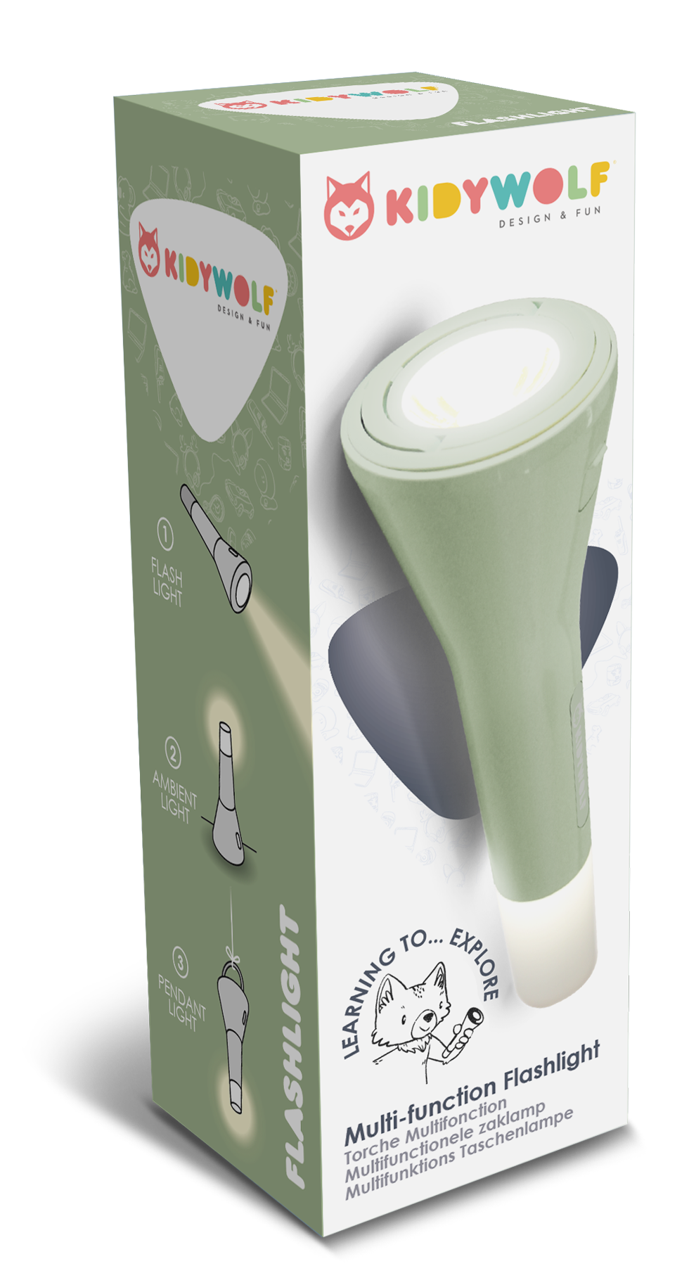 Kidywolf Flashlight Zaklamp | Green