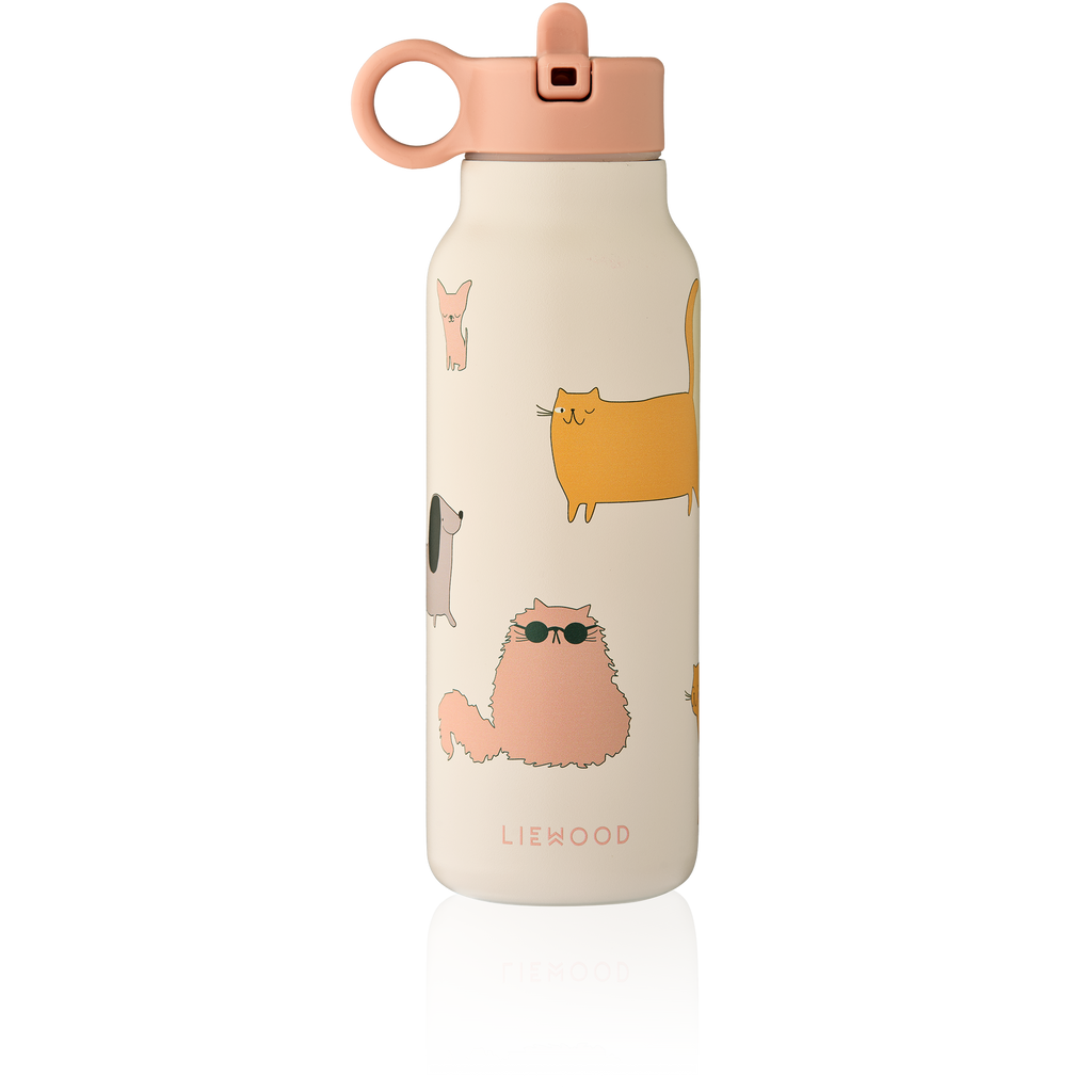 Liewood Falk Drinkfles 350ml | Cats And Dogs / Sandy