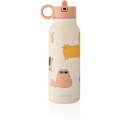 Liewood Falk Drinkfles 350ml | Cats And Dogs / Sandy