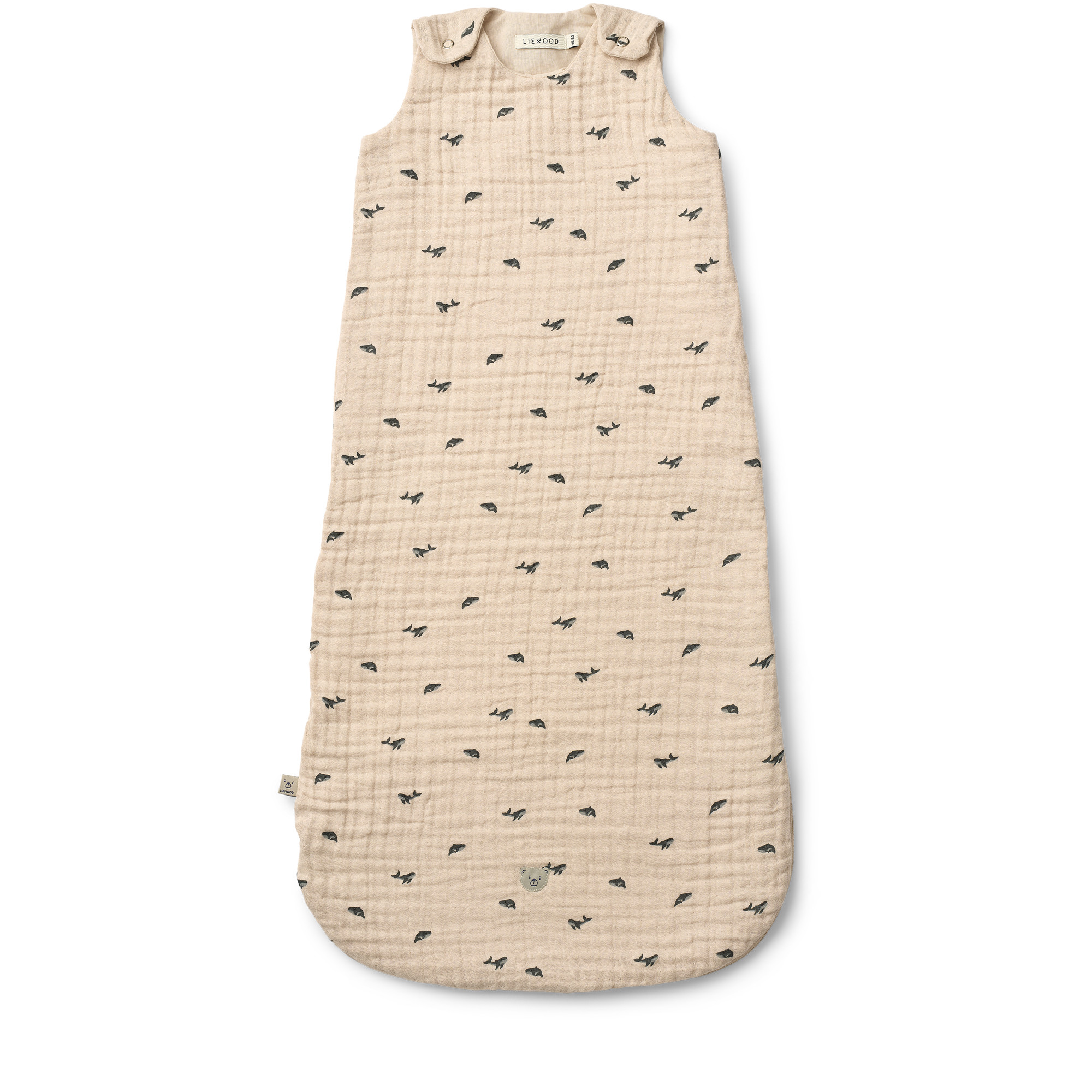 Liewood Flora Printed Slaapzak 0M+ | Mini Whale / Sandy