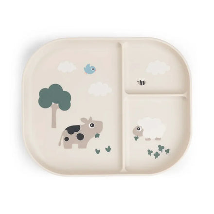 Done By Deer Foodie Bord Met Vakjes Tiny Farm Sand