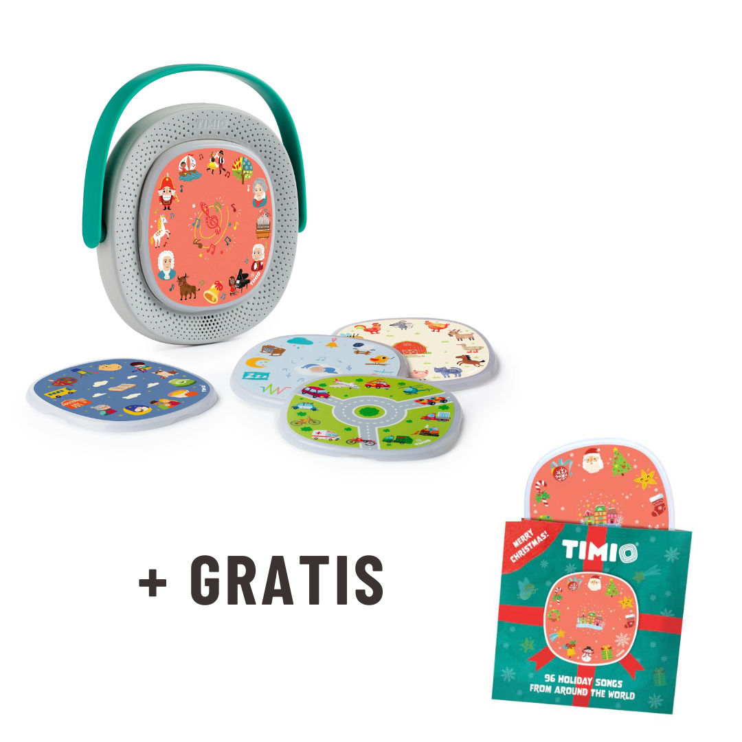 Timio Audio-en Muziekspeler + GRATIS Kerstdisc | Woordjes, Talen, Getallen +2 jaar