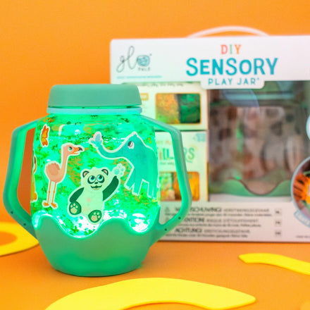 Glo Pals Sensorische Play Jar + Fun-Fillers | Zoo