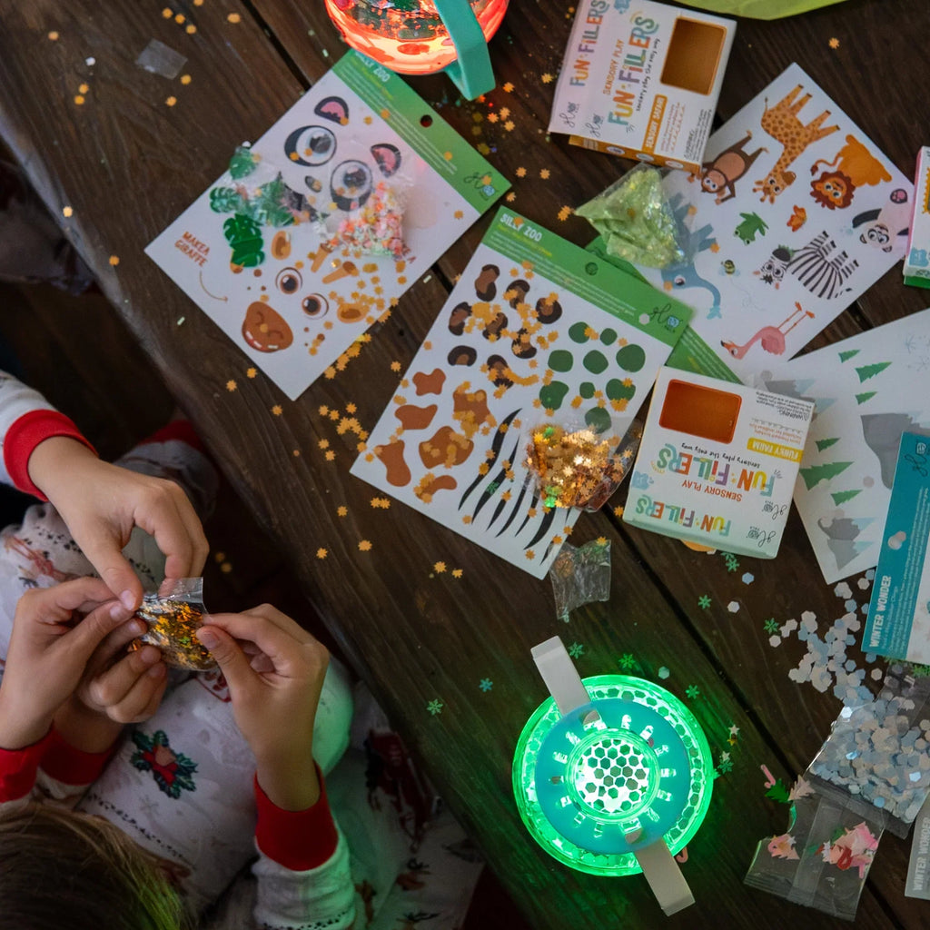 Glo Pals Sensorische Play Jar + Fun-Fillers | Zoo