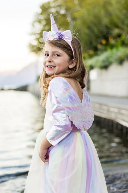 Great Pretenders Alicorn Jurk Wings En Haarband | 7-8Y
