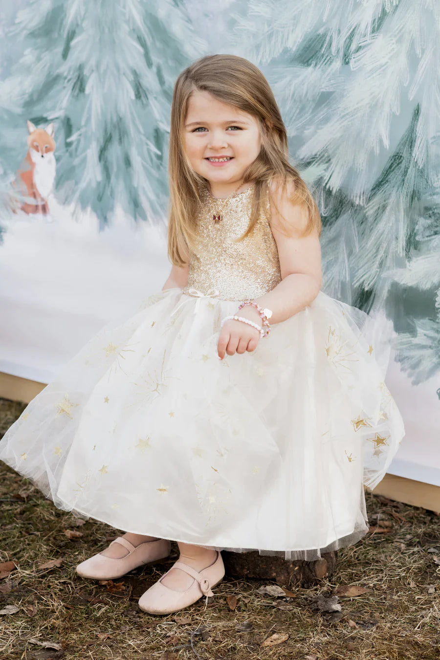 Great Pretenders Golden Glam Party Jurk | 3-4Y