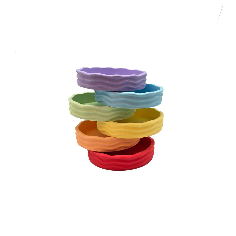 Grennn Wave Bakjes 6 stuks | Pastel Set