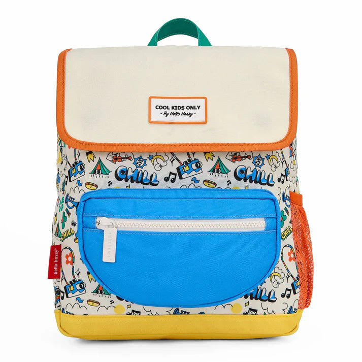 Hello Hossy rugzak Chill 2-5Y, vooraanzicht met print