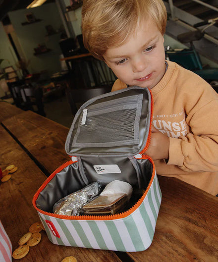 Hello Hossy Thermische Lunchtas Green Stripes