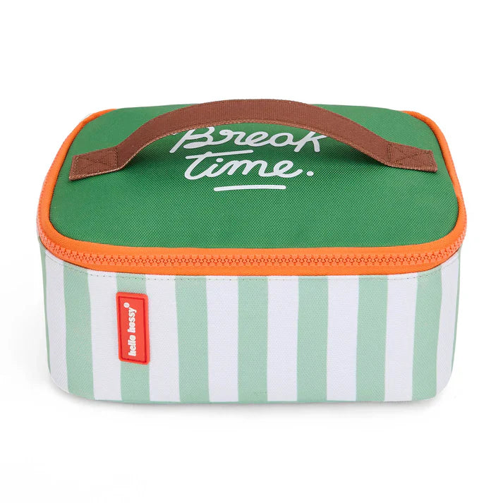 Hello Hossy Thermische Lunchtas Green Stripes vooraanzicht