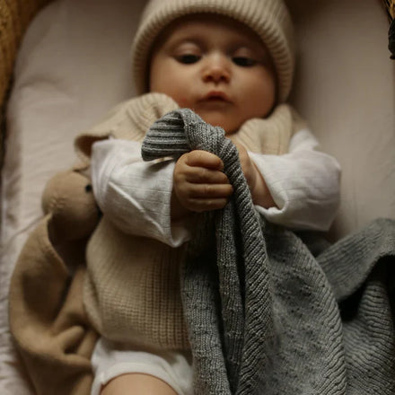 Hvid Deken Dora | Grey Melange