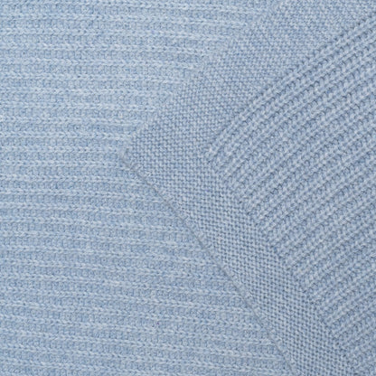Hvid Kiki babydeken in Frost Blue van 100% merino lamswol, 70 x 95 cm, bij De Gele Flamingo