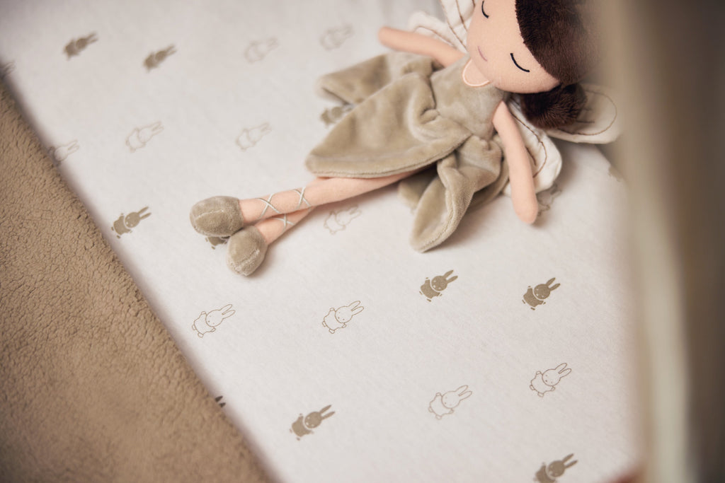 Jollein Hoeslaken Jersey 60x120cm Happy Miffy | Olive Green