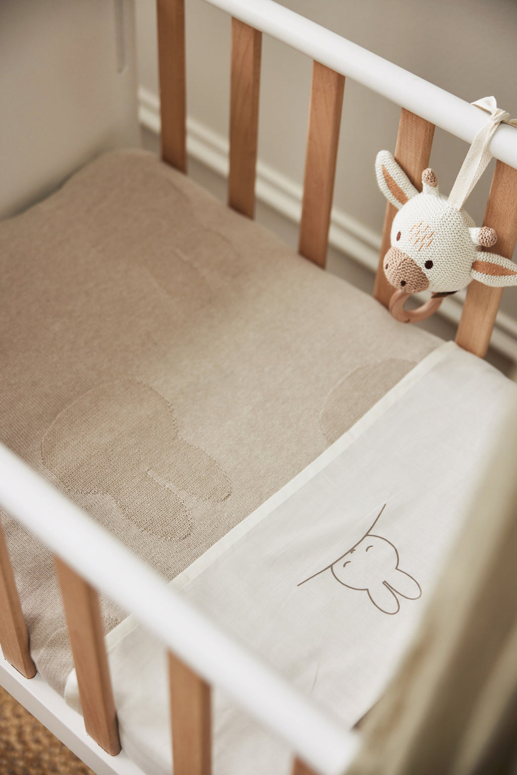 Jollein Laken Wieg 75x100cm Sleepy Miffy | Funghi