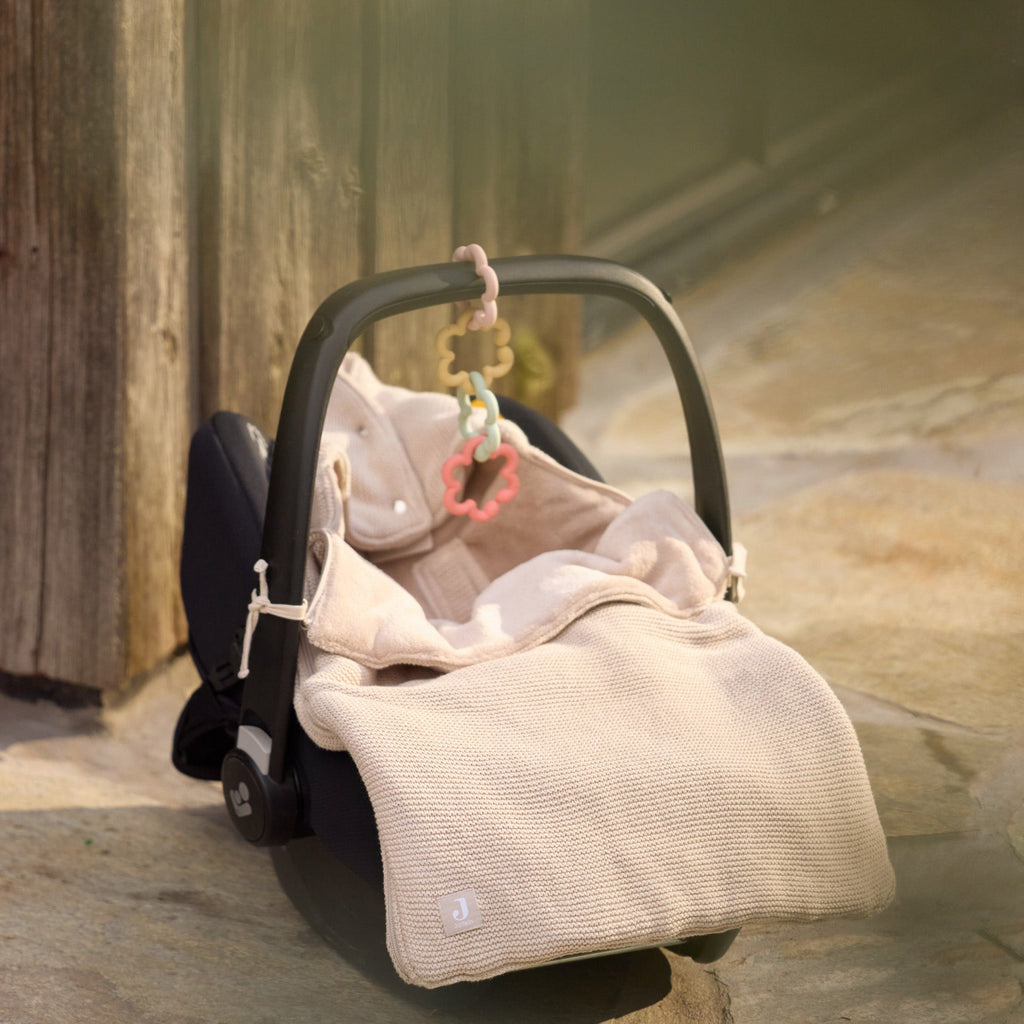 Jollein Voetenzak groep 0+ 3/5 punts gordel Little Waffle Sand