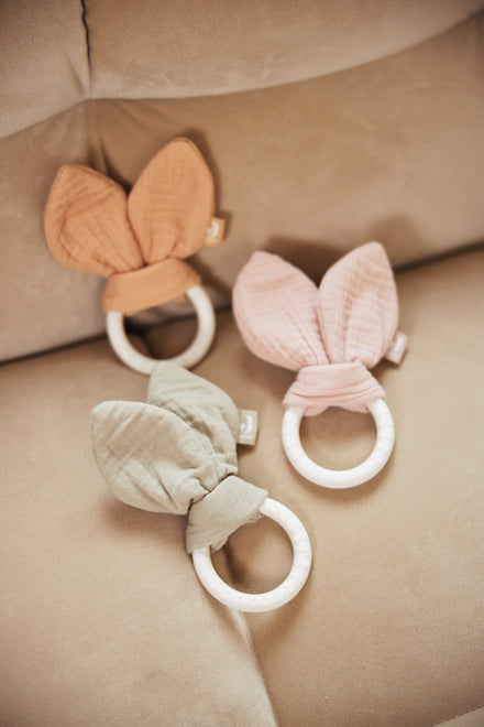 Jollein Bijtring Siliconen Bunny Ears | Moonstone