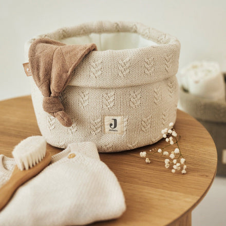 * Jollein Opbergmand Voor Commode 14x18cm | Grain Knit Oatmeal