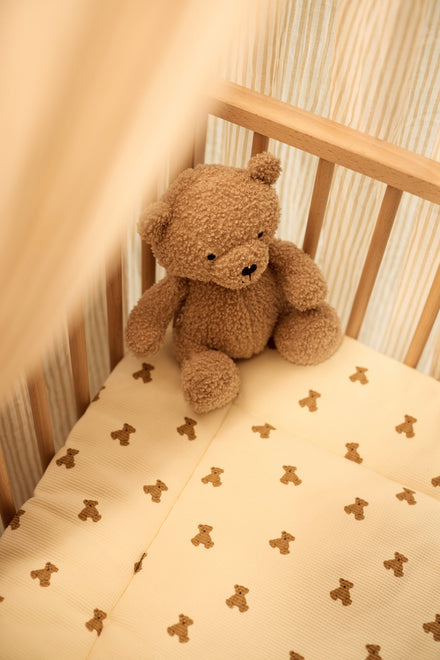 Jollein Boxkleed 75x95cm | Mini Teddy Bear Little Waffle