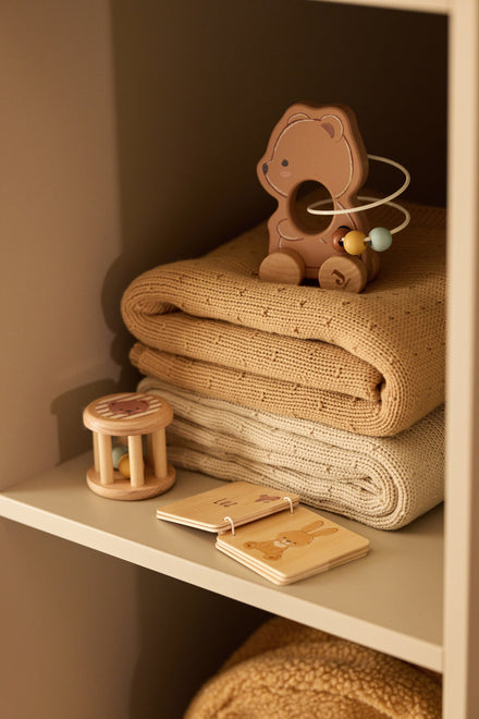 Jollein Deken Wieg 75x100cm Sprinkle Knit | Sand