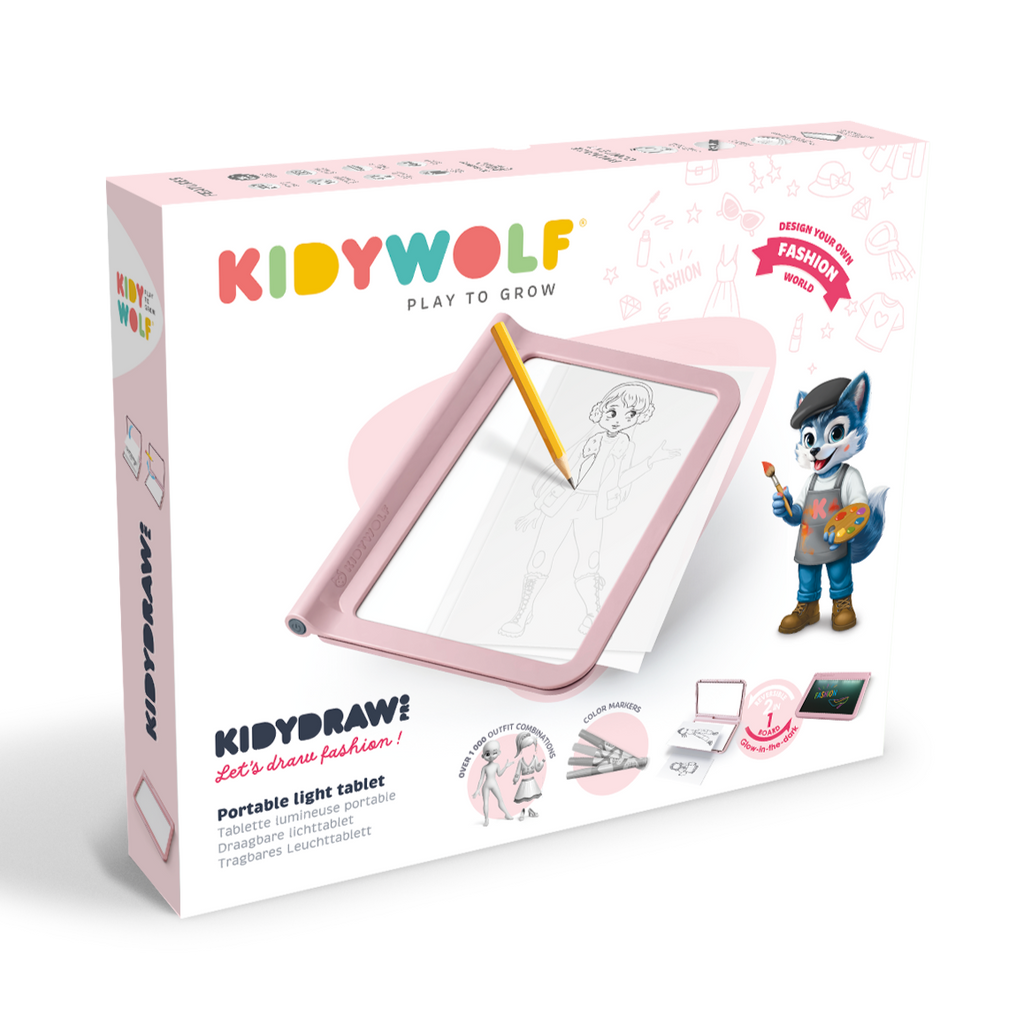 Kidywolf Kidydraw Lichtgevende Tablet Leren Tekenen En Schrijven | Roze Fashion