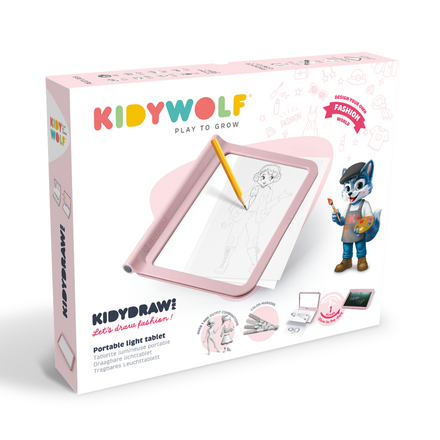 Kidywolf Kidydraw Lichtgevende Tablet Leren Tekenen En Schrijven | Roze Fashion