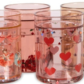 Konges Sløjd Glitter Drinkbekers 4ST | Rose Multi
