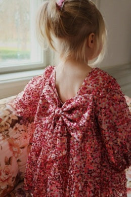 Konges Sløjd Lila Sequins Bow Jurk | Sparkling Sangria