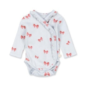 Konges Sløjd Sui Newborn Frill Body | Rosia Blue Bow