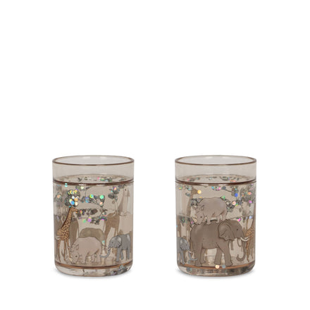 ZZZ Konges Sløjd 2 Pack Glitter Drinkbekers | Safari