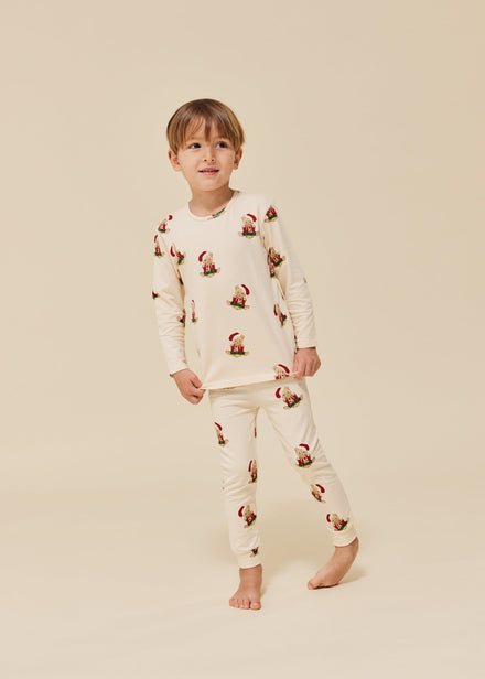 Konges Sløjd Basic Set Blouse/Pants Set GOTS | Christmas Teddy*