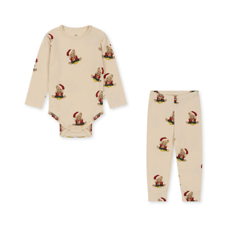 Konges Sløjd Basic Set Body/Pants Set GOTS | Christmas Teddy*