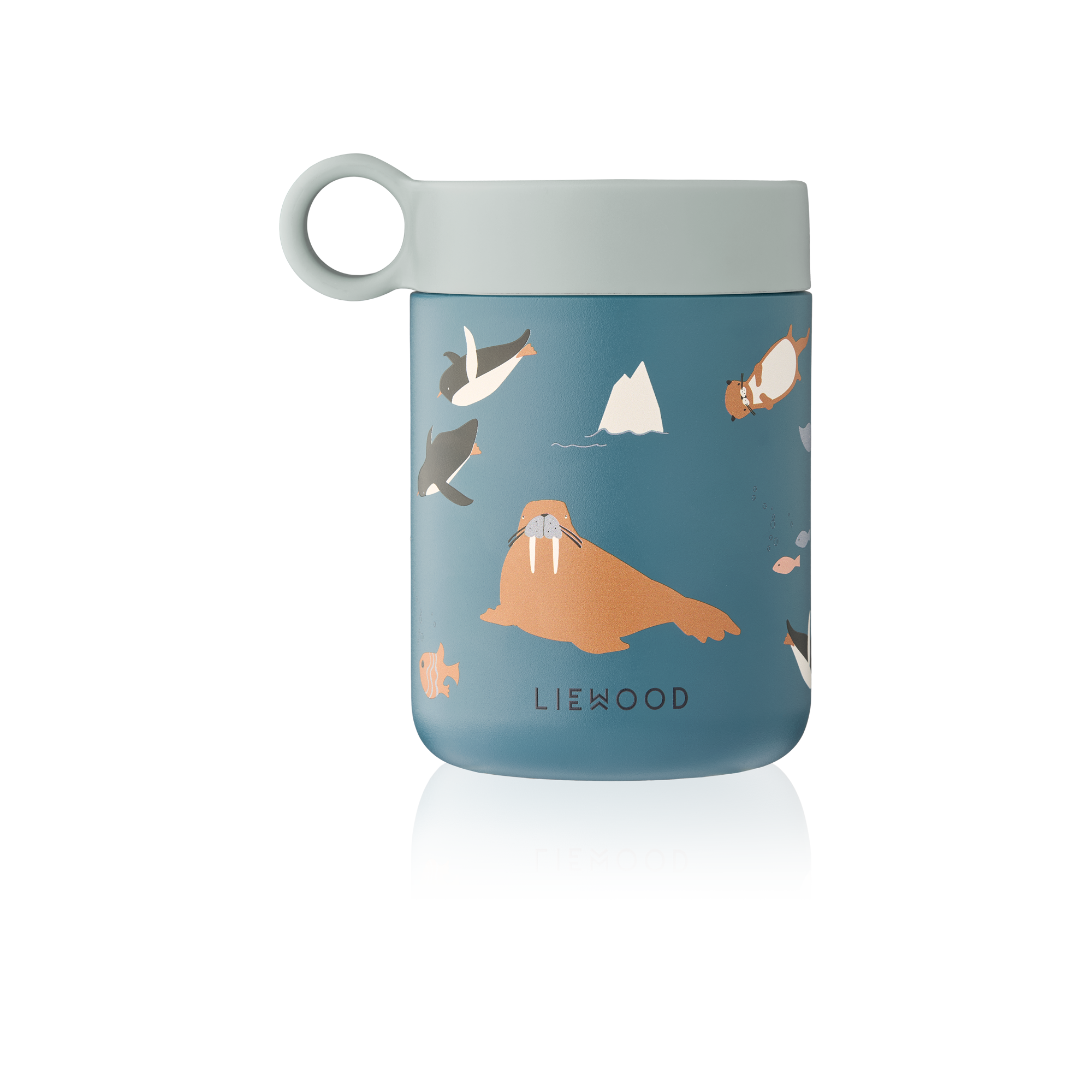 Liewood Kiani Printed Food Jar | Arctic Sea / Ocean View