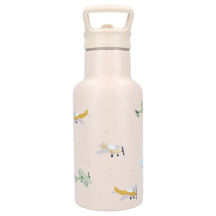 Kidzroom RVS Thermo Drinkfles 350ml | Small Talk Beige