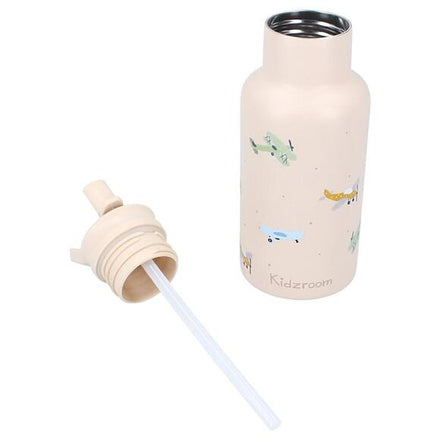 Kidzroom RVS Thermo Drinkfles 350ml | Small Talk Beige