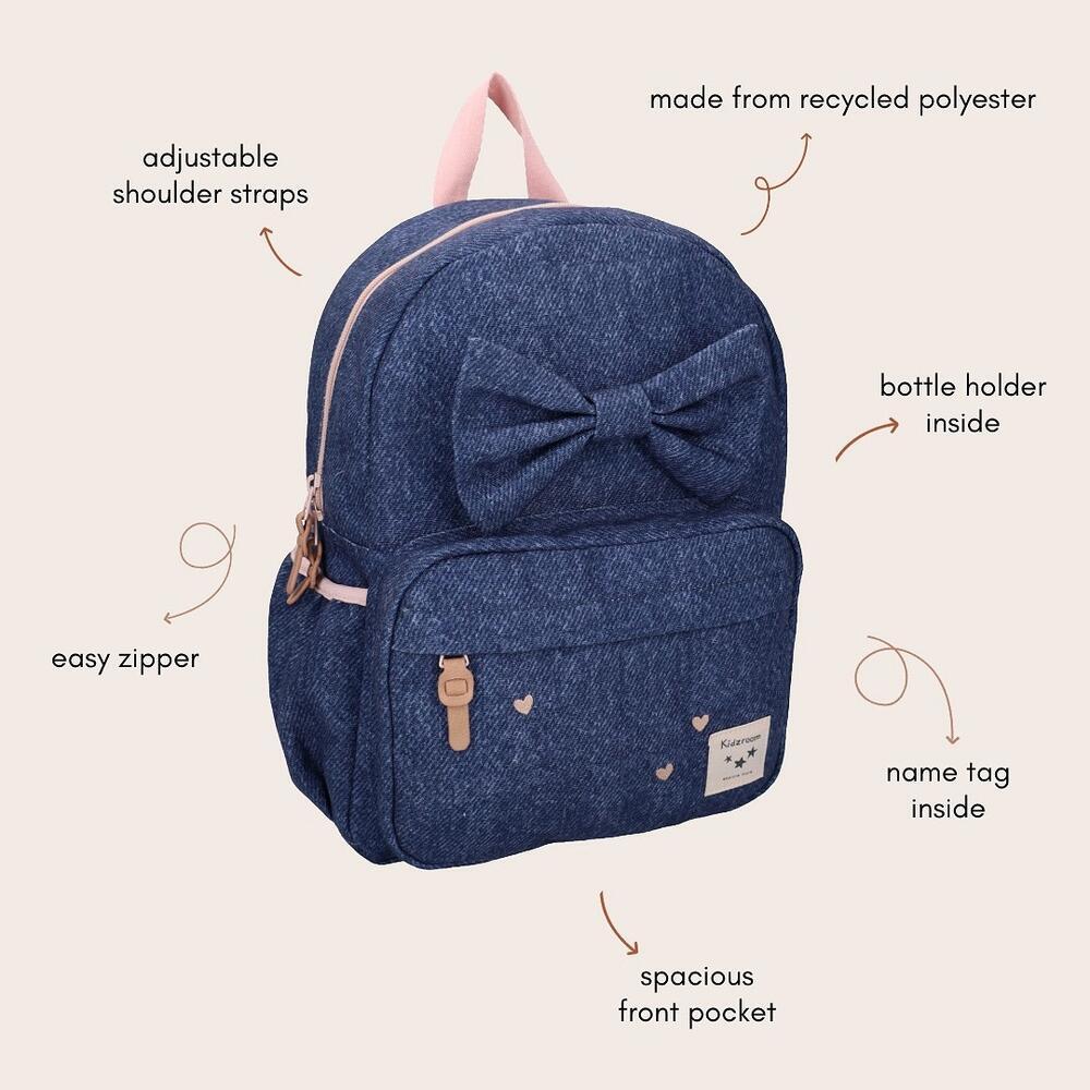 Kidzroom Rugzak 36x27cm | Blossom And Bows Blauw