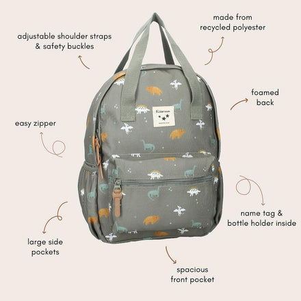 Kidzroom Rugzak 36x27cm | Lille Small Talk Dino's