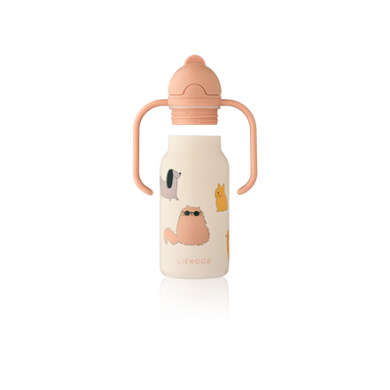Liewood Kimmie Drinkfles 250ml | Cats And Dogs / Sandy