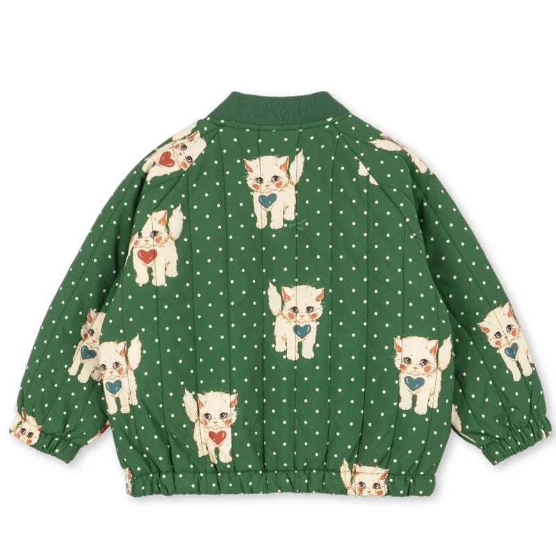Konges Sløjd Juno Printed Bomber Jas | Dot Miao Verde
