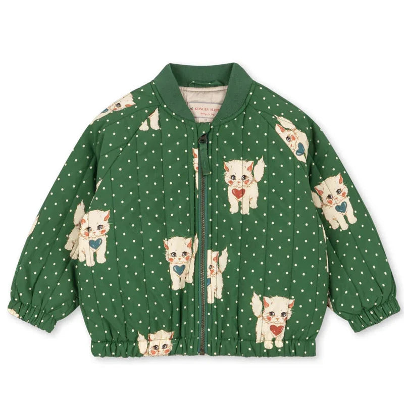 Konges Sløjd Juno Printed Bomber Jas | Dot Miao Verde