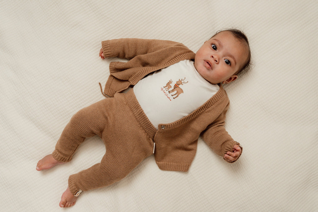 * Little Dutch Bodysuit My First Christmas Lange Mouwen | Wit