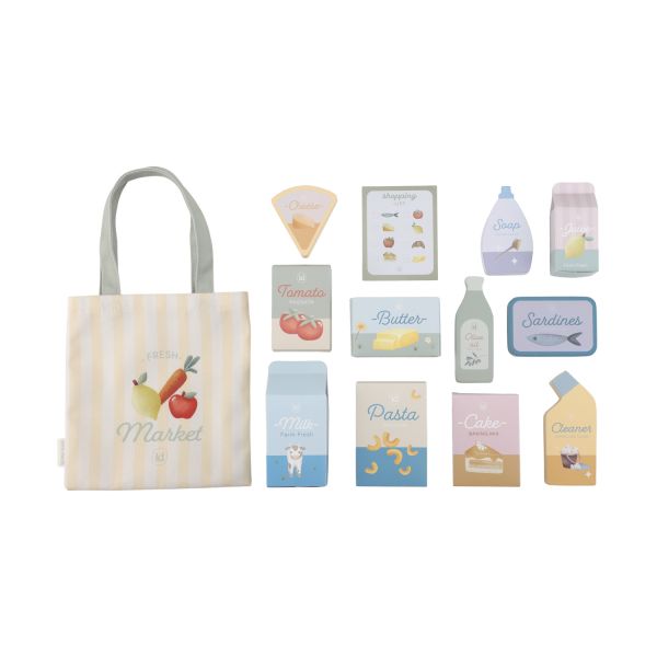 Little Dutch Houten Winkelwagen + Shopper + Accessoires