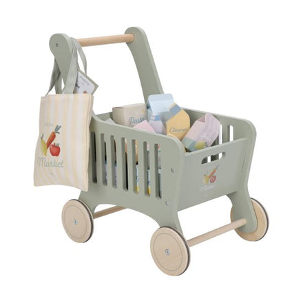 Little Dutch Houten Winkelwagen + Shopper + Accessoires