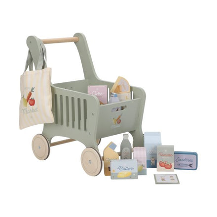 Little Dutch Houten Winkelwagen + Shopper + Accessoires