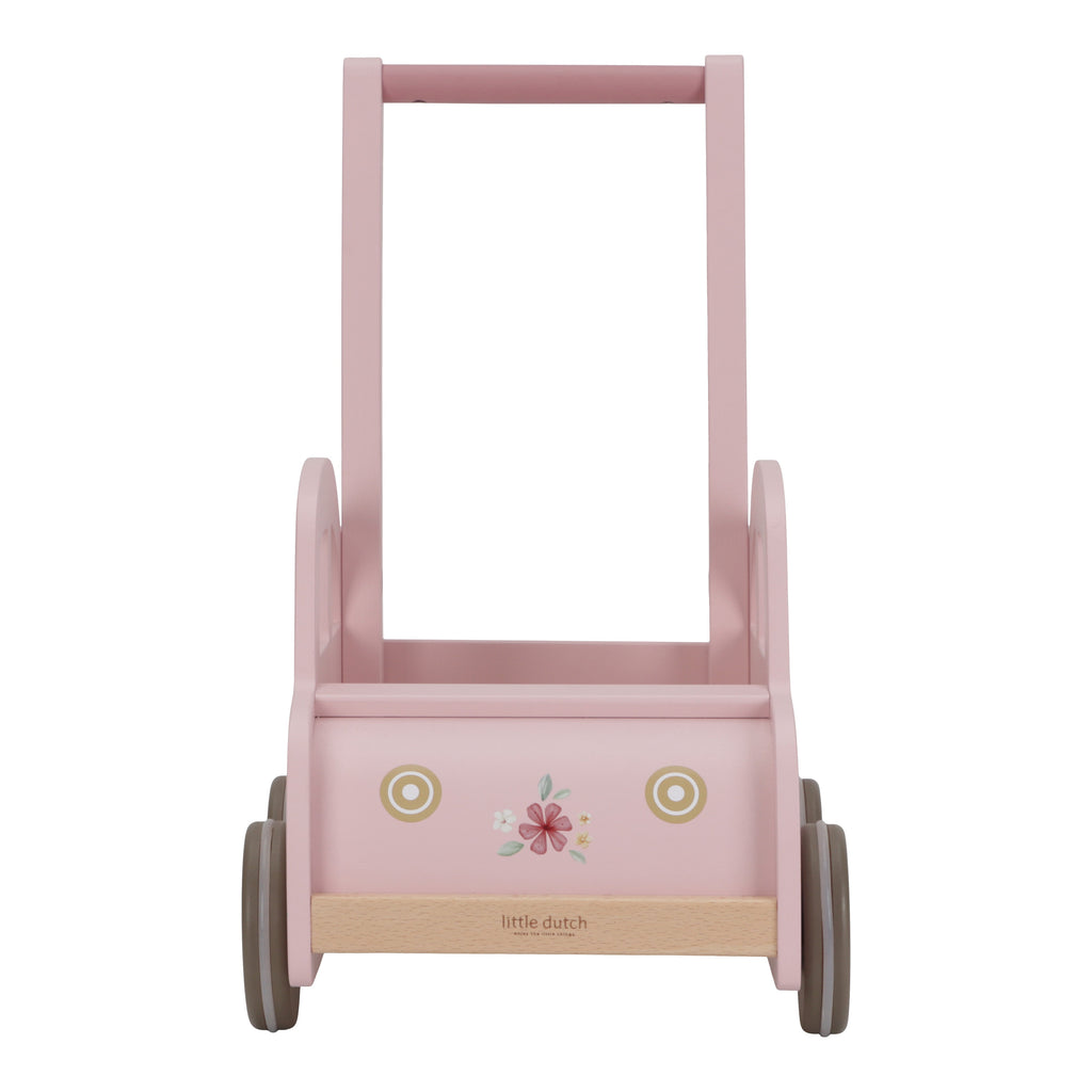 Little Dutch Houten Vintage Duwkar Loopwagen | Pink