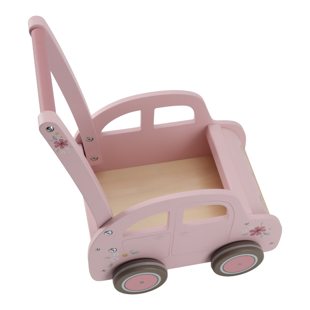 Little Dutch Houten Vintage Duwkar Loopwagen | Pink