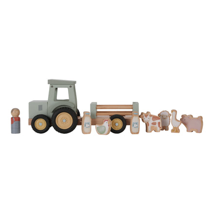 Little Dutch Houten Tractor Met Trailer | Little Farm