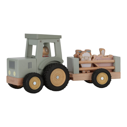 Little Dutch Houten Tractor Met Trailer | Little Farm