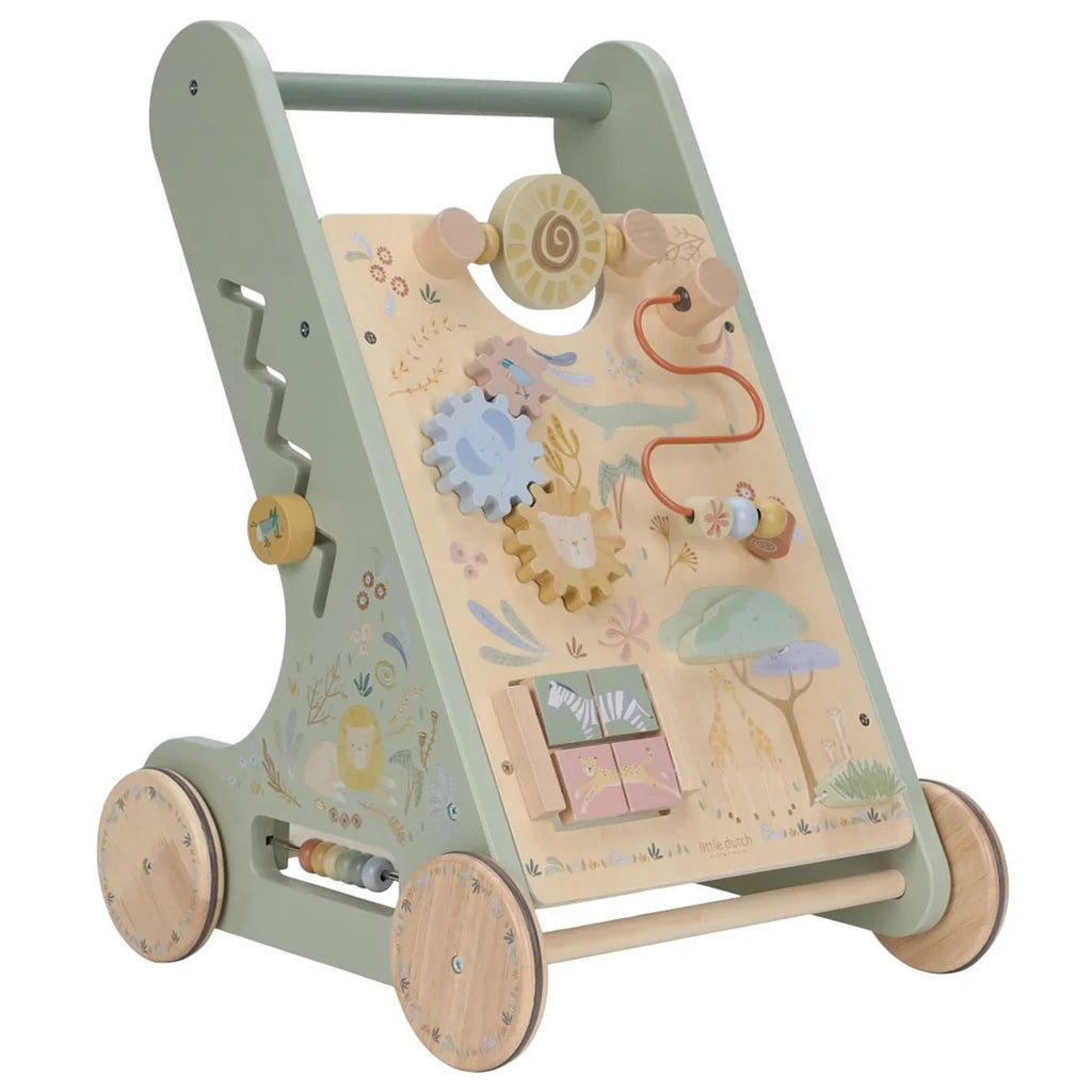 Little Dutch Houten Activiteiten Loopwagen FSC Safari Friends